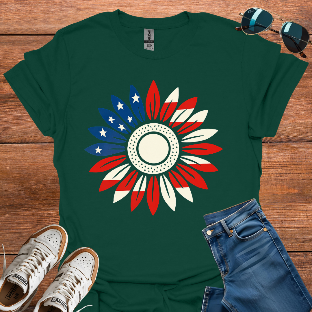 Patriotic Sunflower T-Shirt