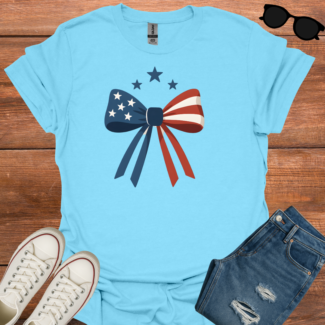 Patriotic Bow and Stars T-Shirt