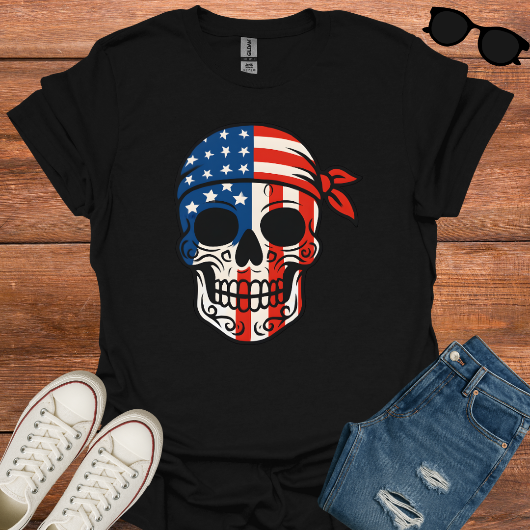 American Flag Skull T-Shirt
