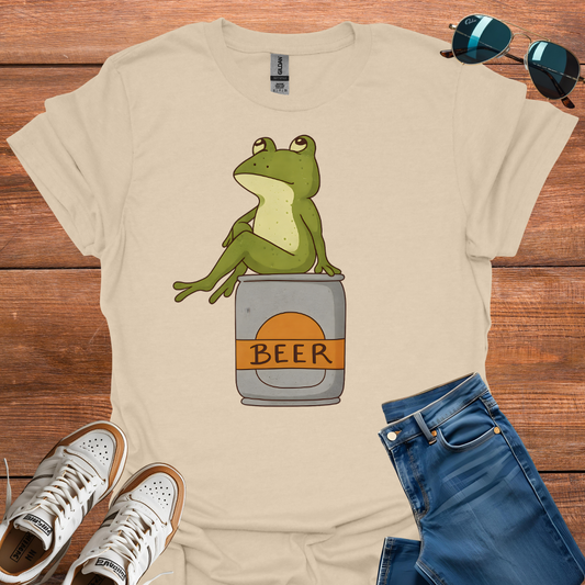 Relaxed Frog Beer  T-Shirt