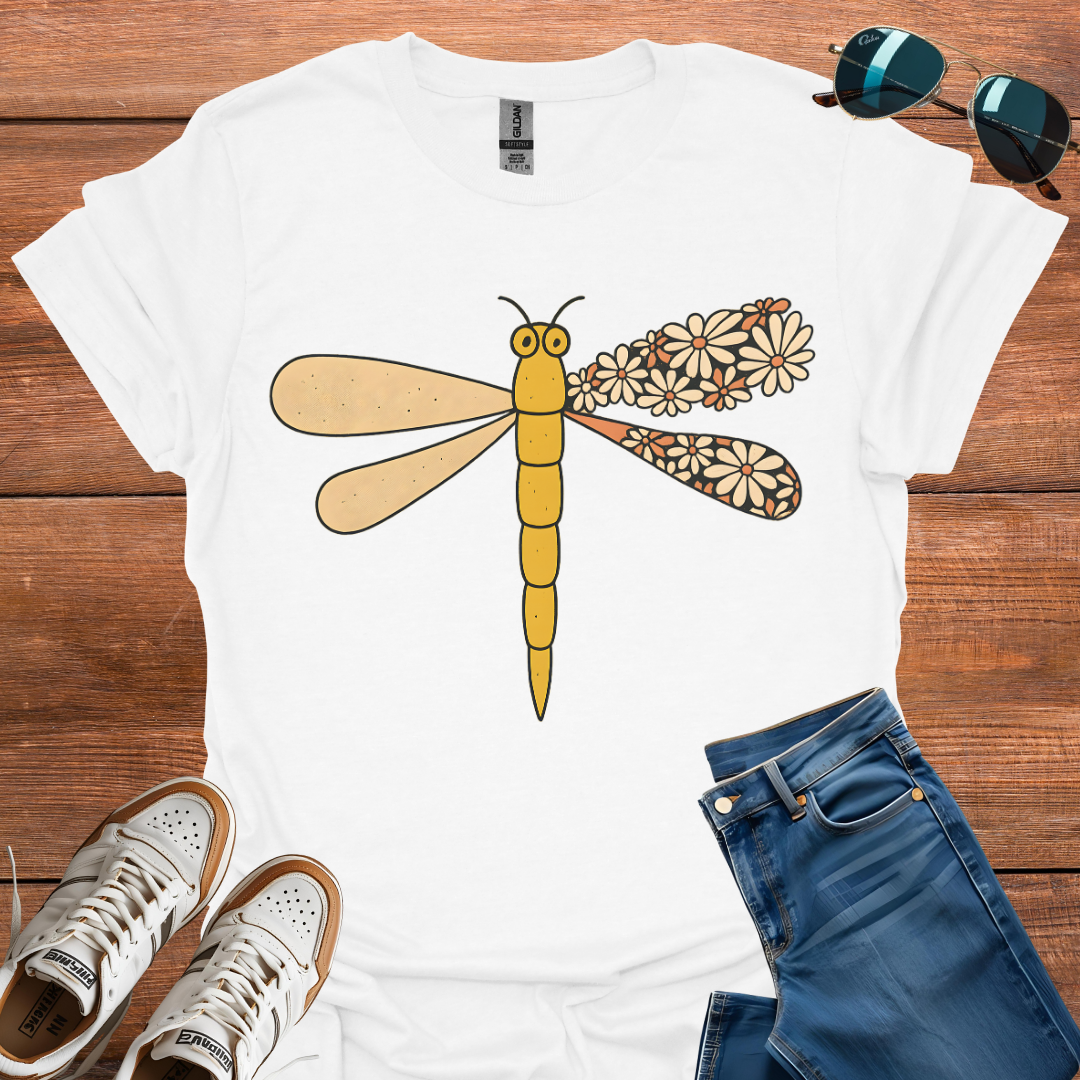 Dragon Fly And Flower T-Shirt
