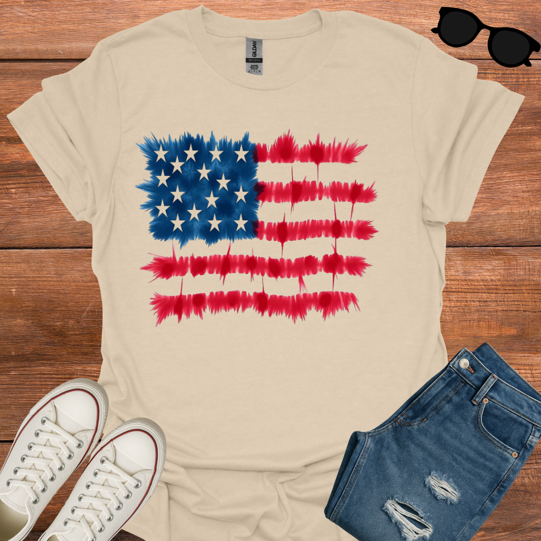 USA Geometric Flag T-Shirt