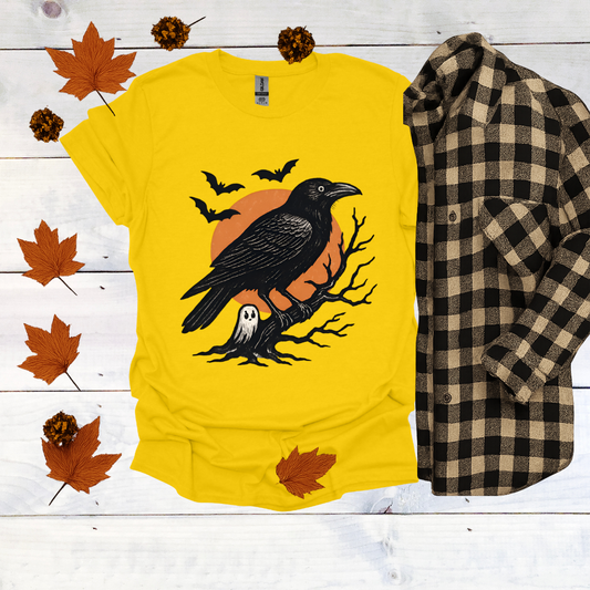 Gothic Raven Ghost T-Shirt