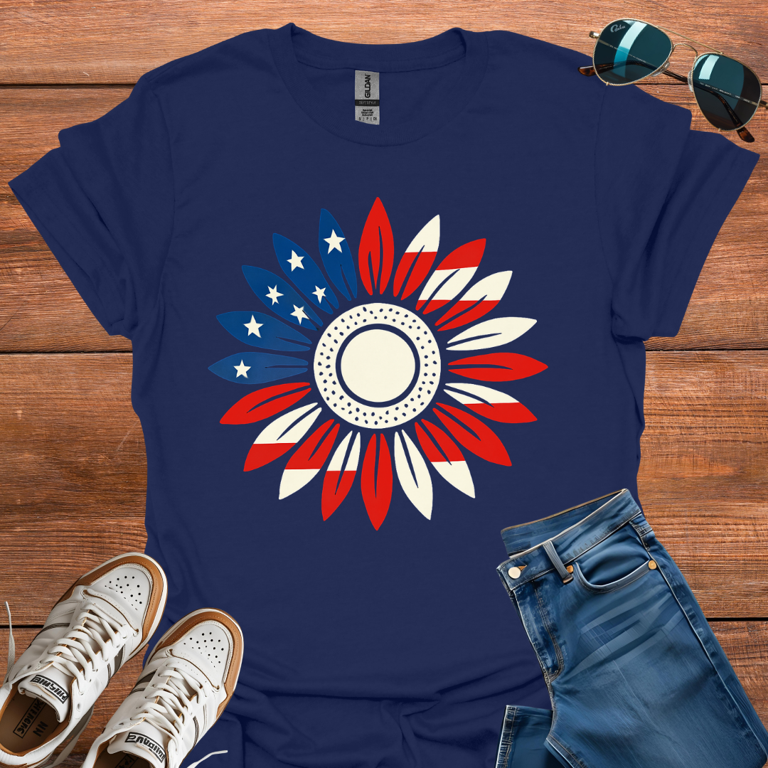 Patriotic Sunflower T-Shirt
