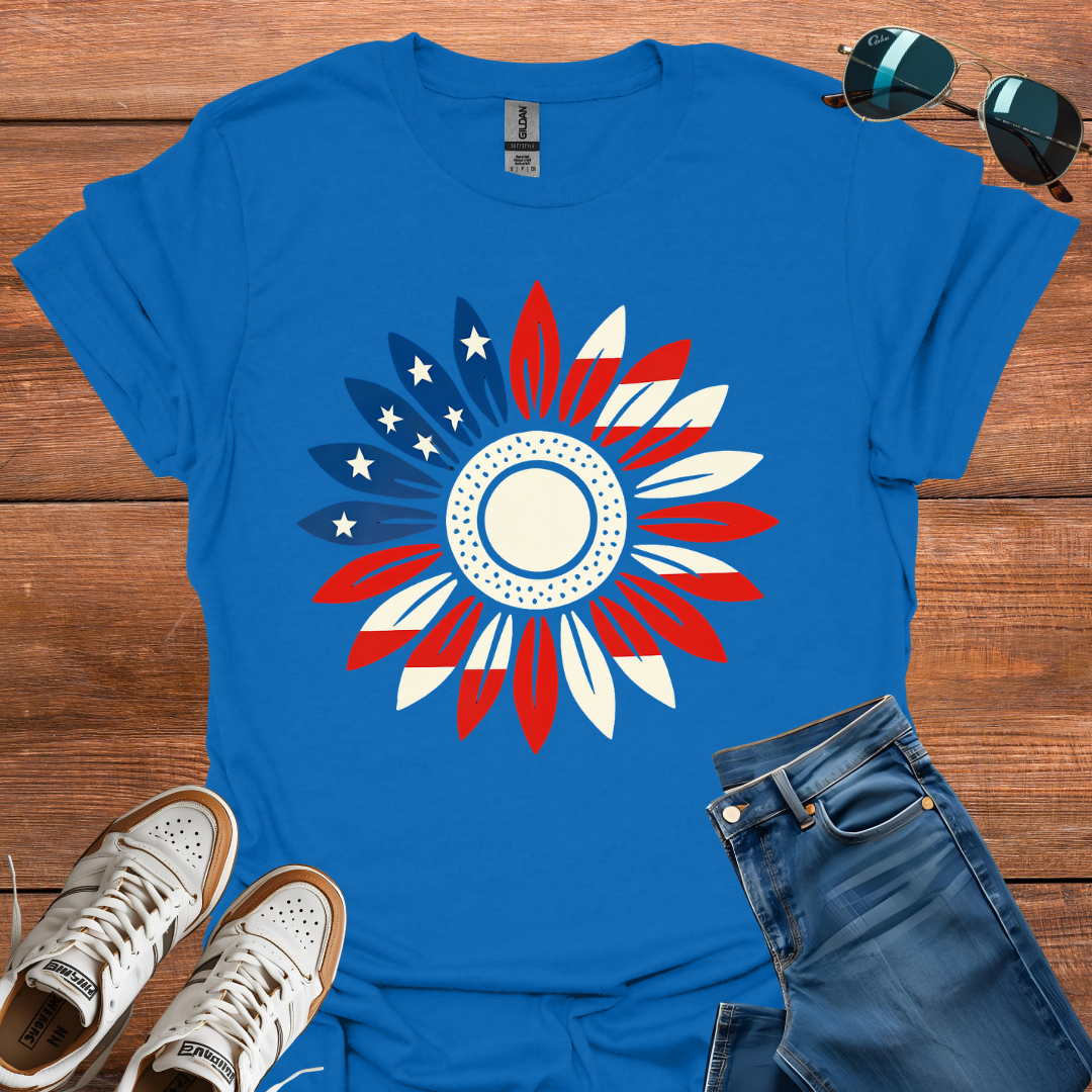 Patriotic Sunflower T-Shirt