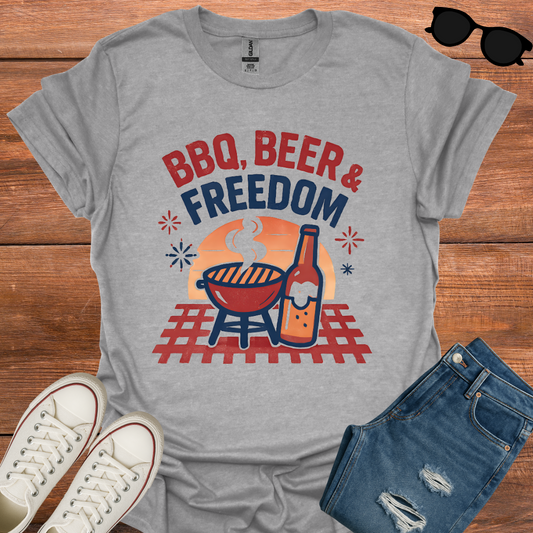 BBQ, BEER & FREEDOM T-Shirt