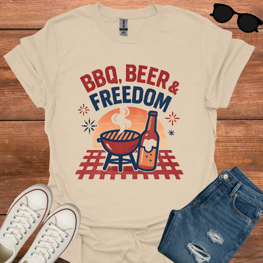 BBQ, BEER & FREEDOM T-Shirt