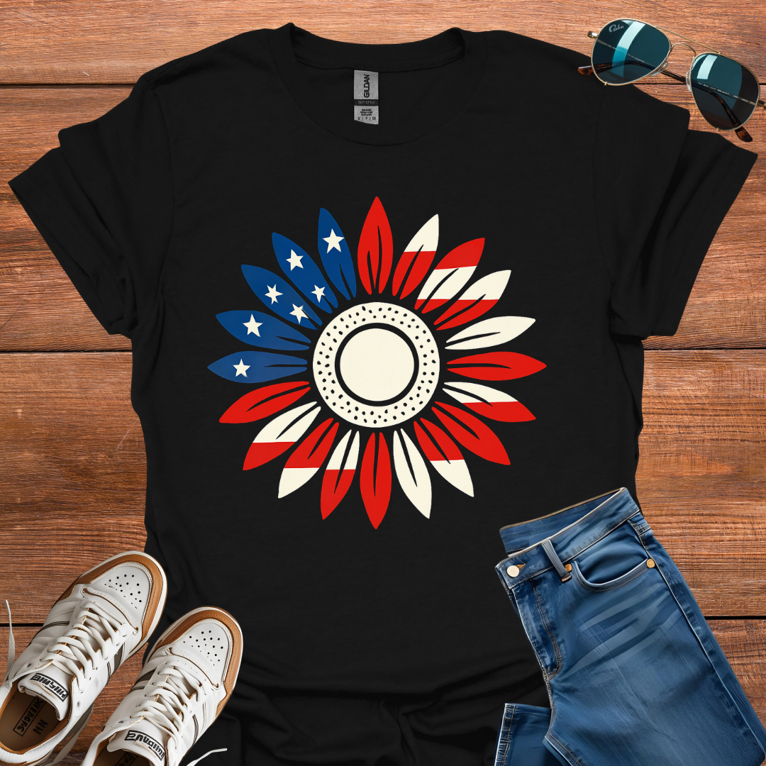 Patriotic Sunflower T-Shirt