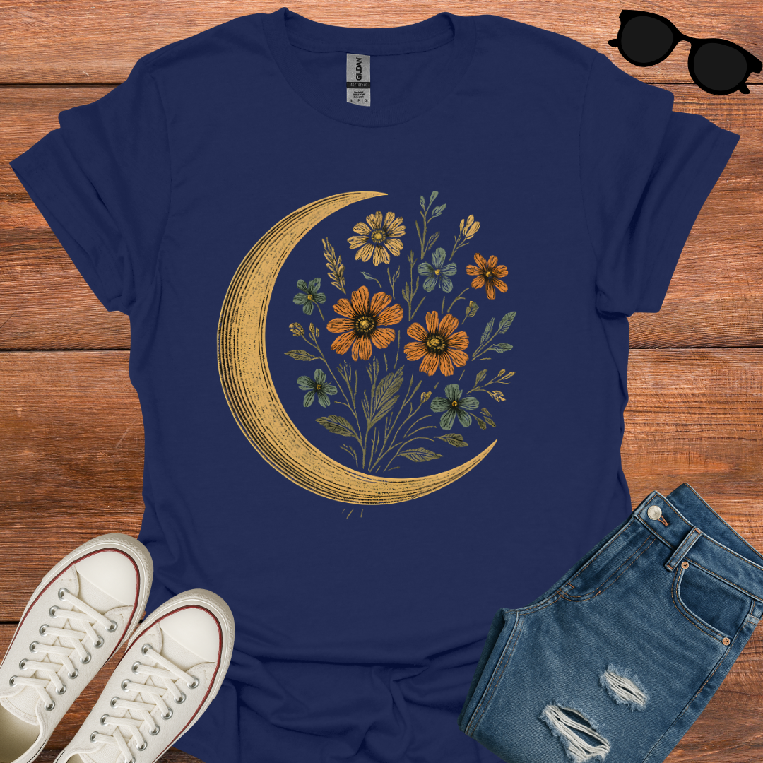 Crest And Flower T-Shirt