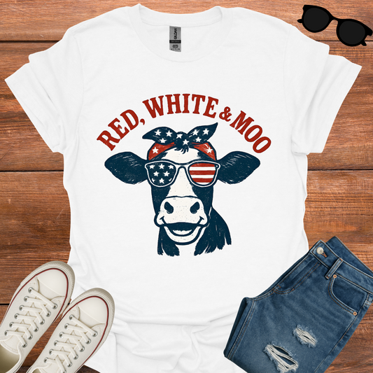 Red, White & Moo T-Shirt