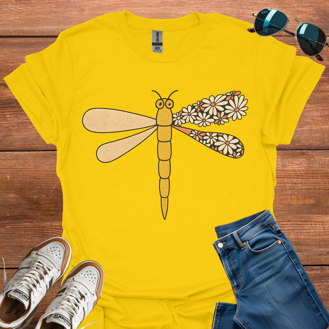 Dragon Fly And Flower T-Shirt