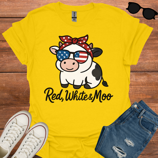 Cute Red White And Moo T-Shirt