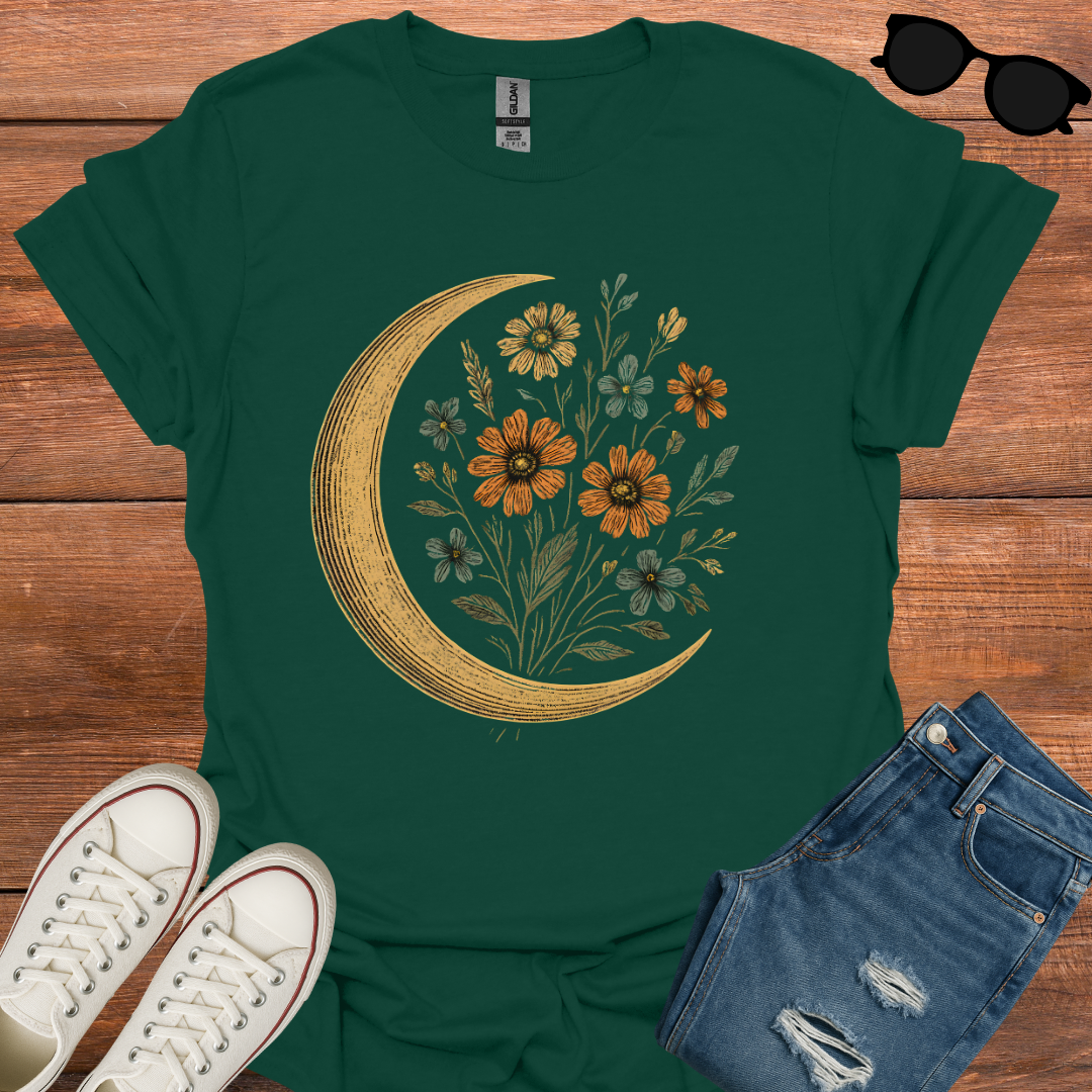 Crest And Flower T-Shirt