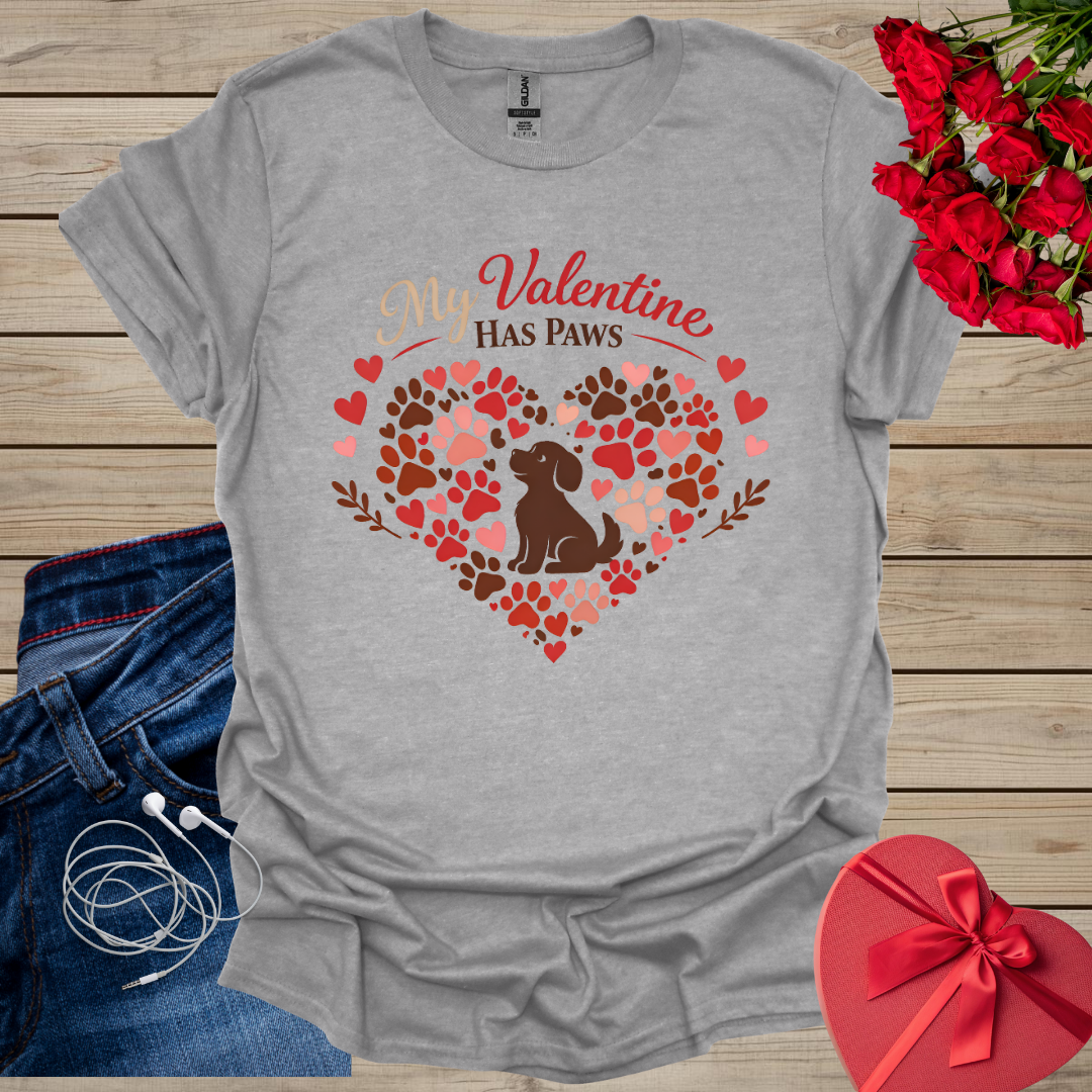 My Valentine Has Paws T-Shirt
