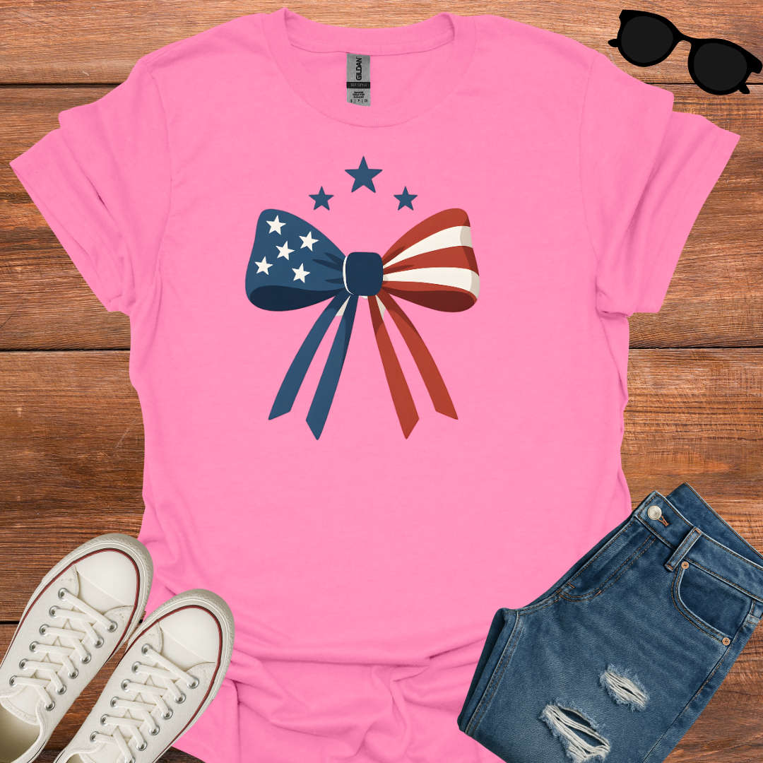 Patriotic Bow and Stars T-Shirt