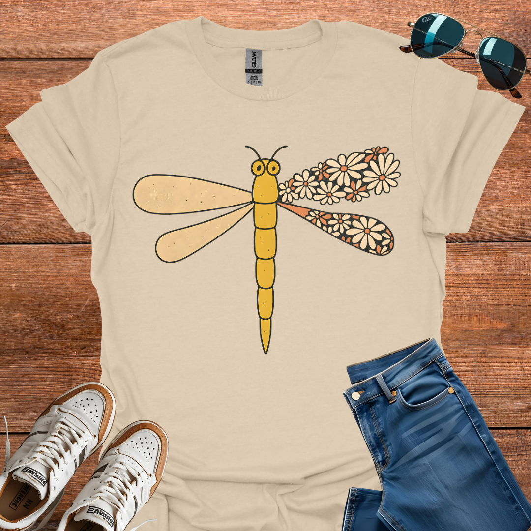 Dragon Fly And Flower T-Shirt