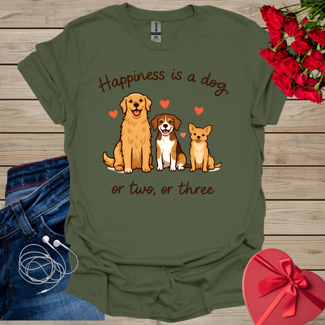 Hapiness Is Dog T-Shirt