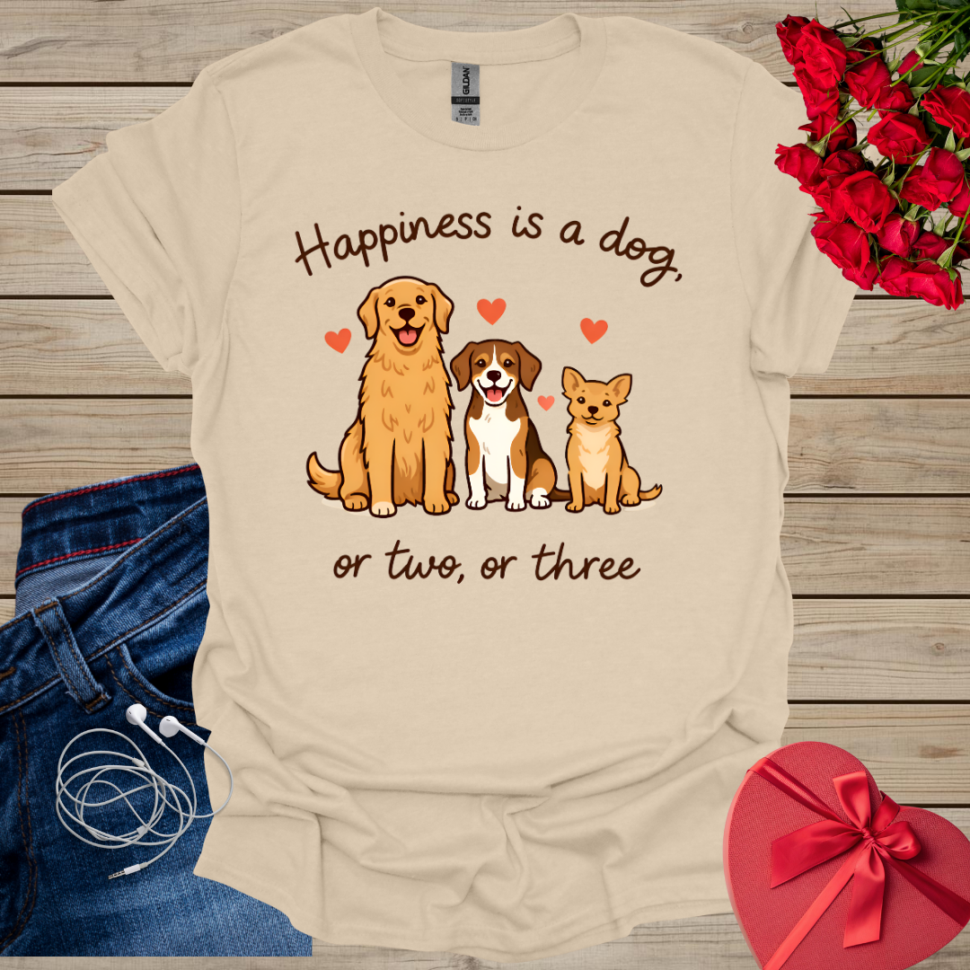 Hapiness Is Dog T-Shirt
