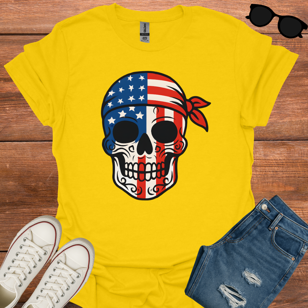 American Flag Skull T-Shirt