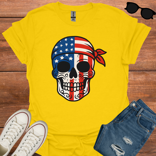 American Flag Skull T-Shirt