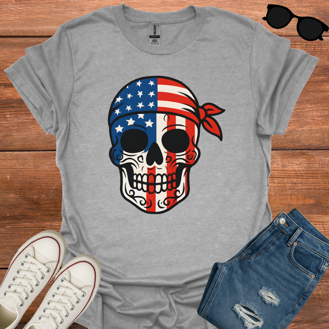 American Flag Skull T-Shirt