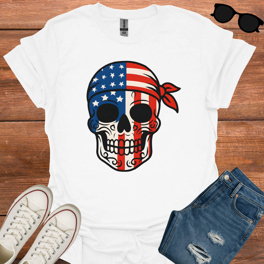 American Flag Skull T-Shirt