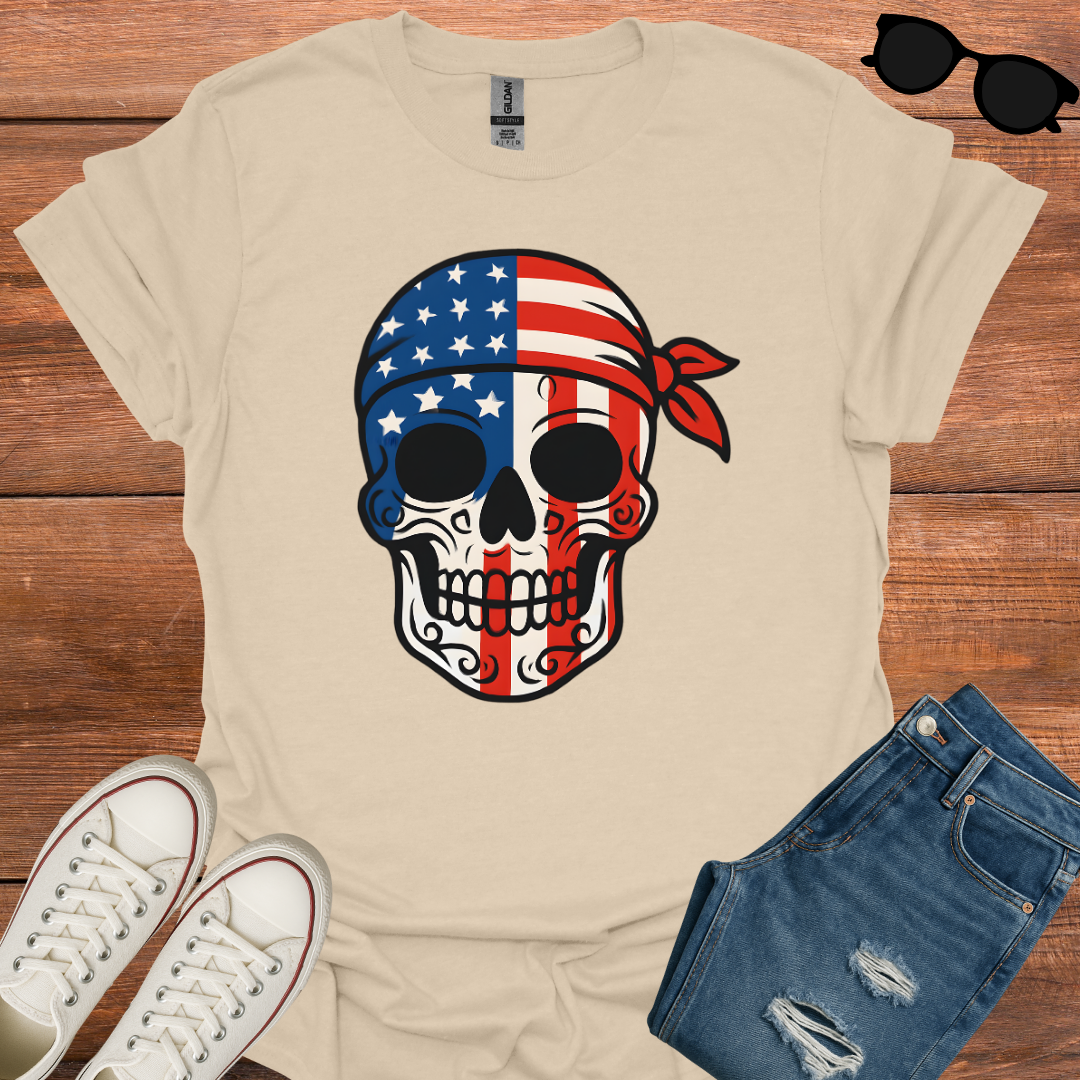 American Flag Skull T-Shirt